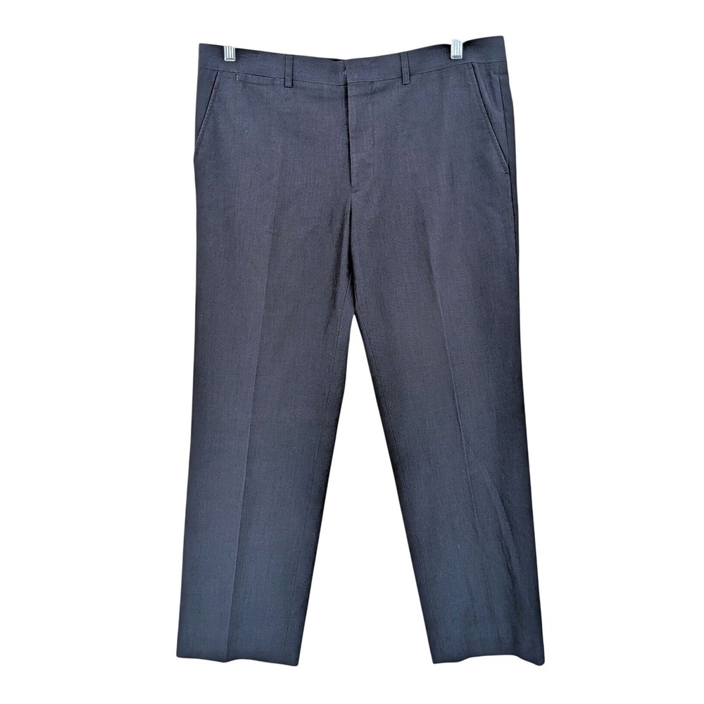 Slim Fit Navy Dress Pants J Ferrar 36x30 Tailored‎ Work Office Trousers